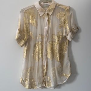 Equipment Printed Silk Chiffon Shirt